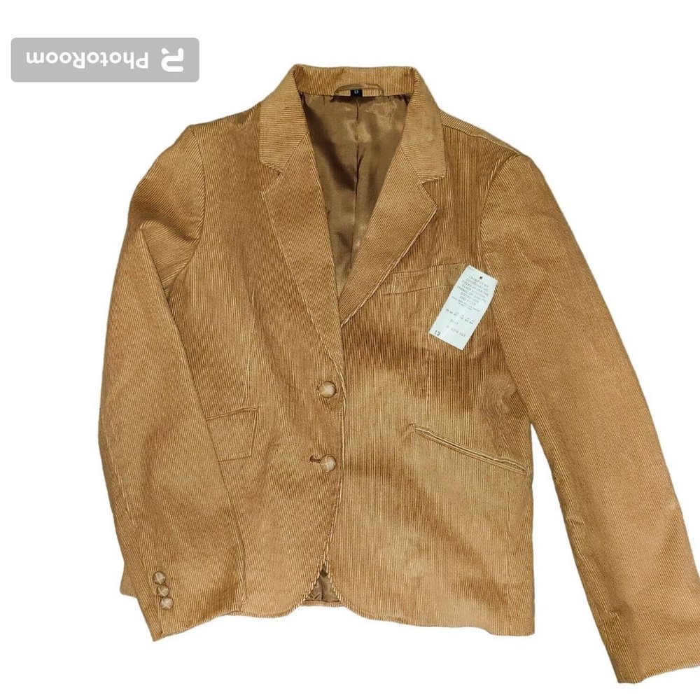 NEW Vintage Silver Unicorn Women's Brown Corduroy Blazer Jacket retro
